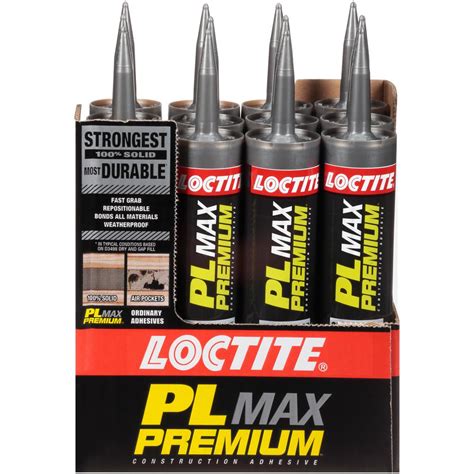 20-minute set, 24-hour cure; use mineral spirits for cleanup. . Loctite pl max